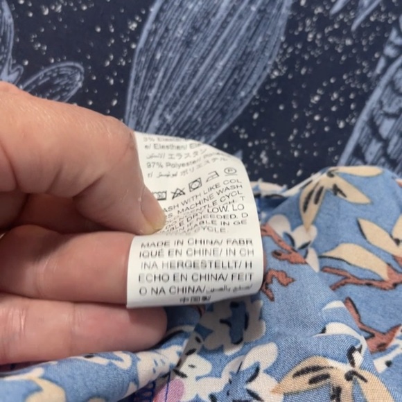 SHEIN 1XL blue floral dress - Picture 4 of 4